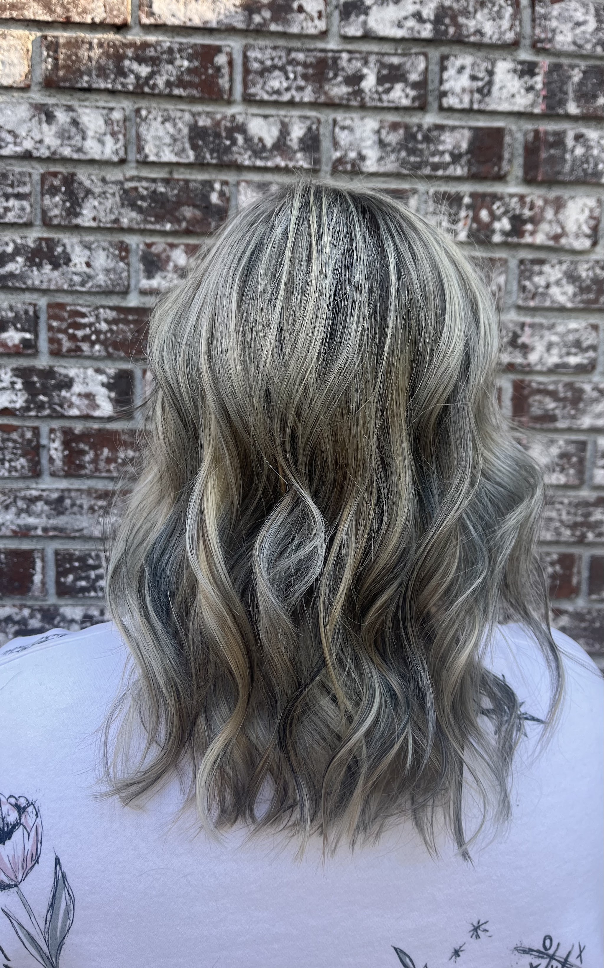 Grey and silver beachy waves